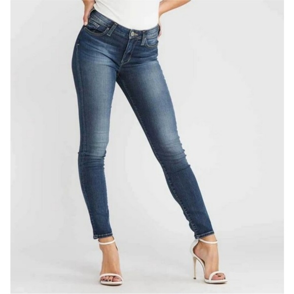 Decree Stretch Medium Wash Low Rise Super Skinny Jeans - Size 7 - Picture 2 of 16